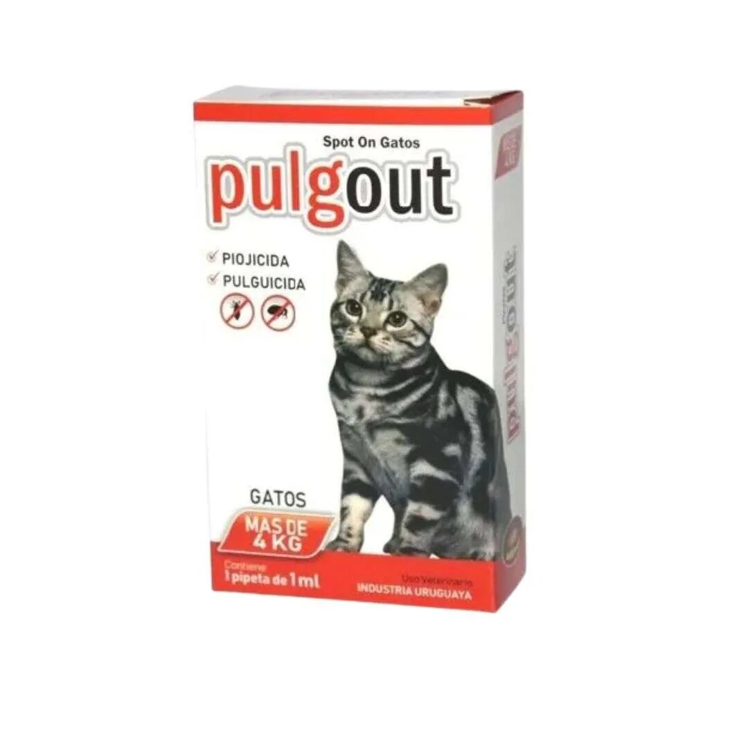 Pipeta Pulgout Gatos +4 kg